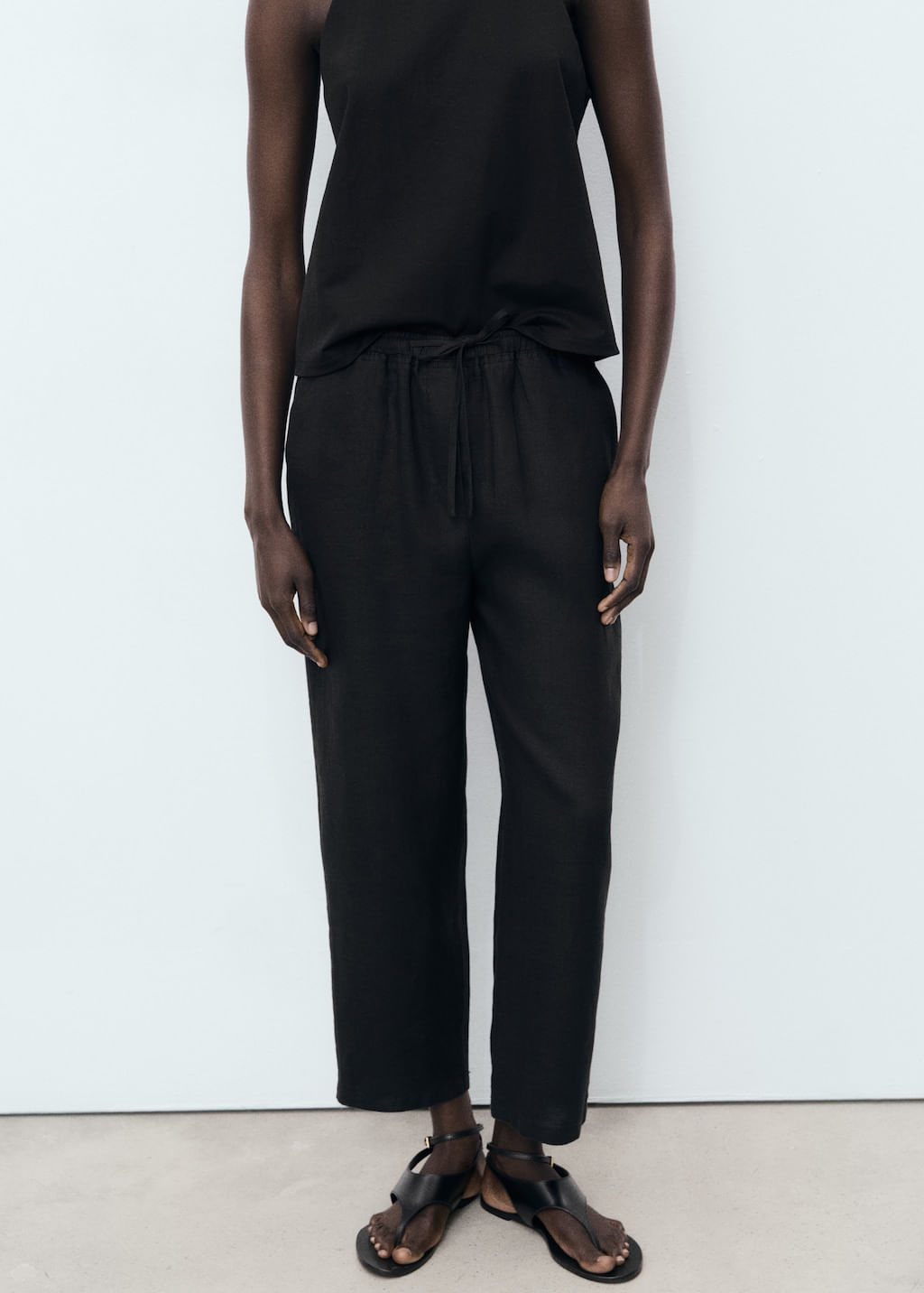 Pantalon-Linen-negro