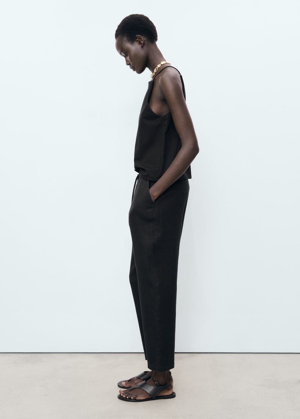 Pantalon-Linen-negro