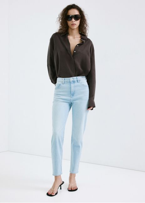 Jeans Newmom tejano claro