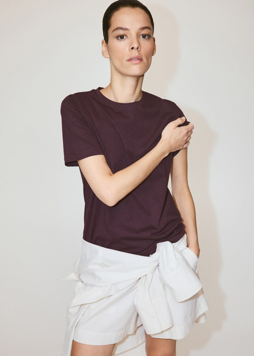 Camiseta-Chals-burdeos